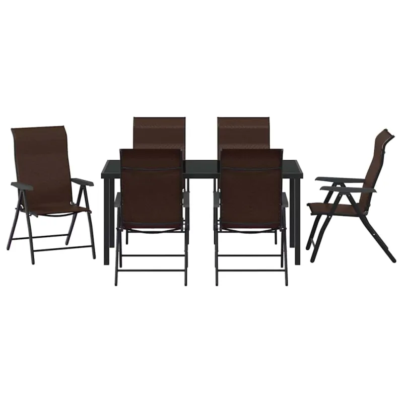 Sodo valgomojo komplektas 7 pcs Ruda