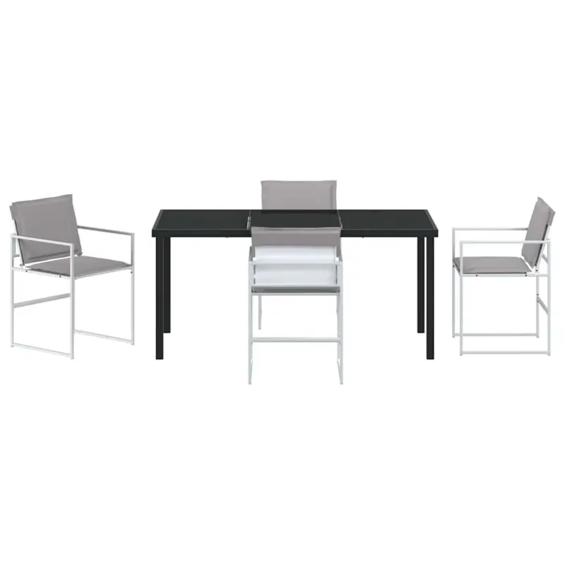 Sodo valgomojo komplektas 5 pcs Balta 160 x 80 x 73 cm