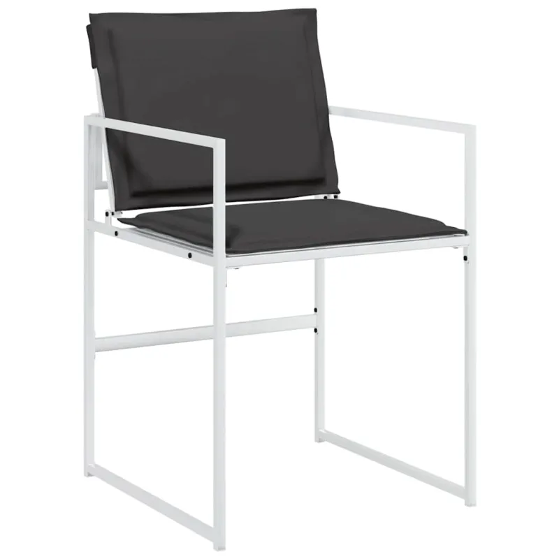 Sodo valgomojo komplektas 5 pcs Balta Textilene ir plienas