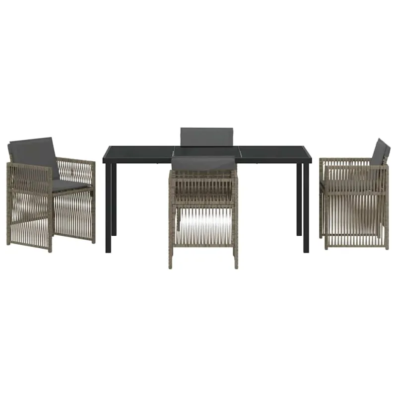 Sodo valgomojo komplektas 5 pcs Pilka