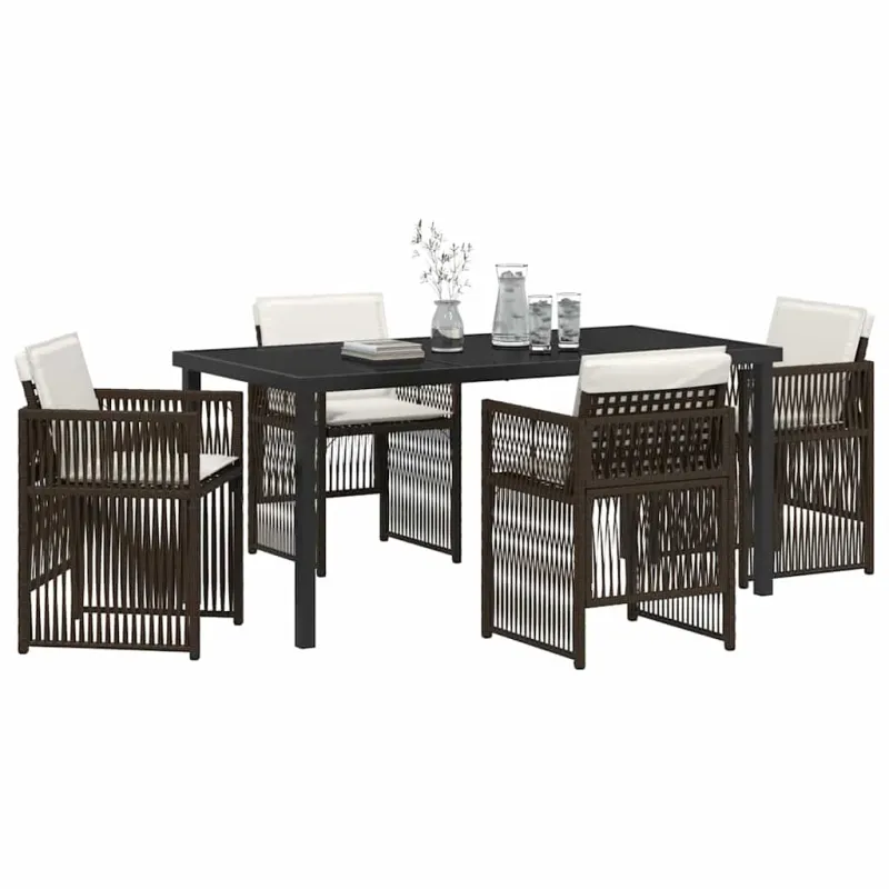 Sodo valgomojo komplektas 5 pcs Ruda