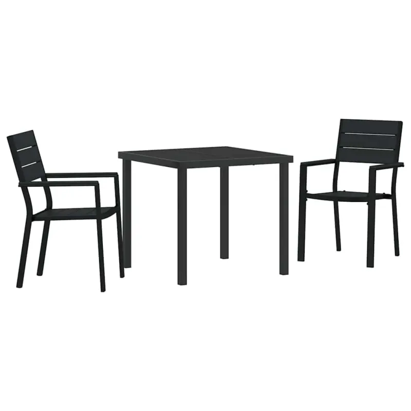 Sodo valgomojo komplektas 3 pcs Juoda