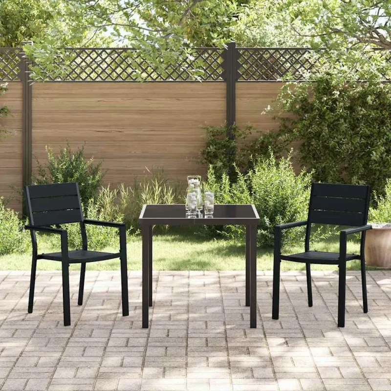 Sodo valgomojo komplektas 3 pcs Juoda