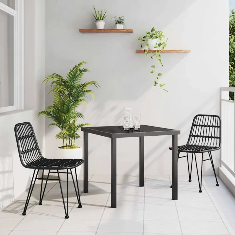 Sodo valgomojo komplektas 3 pcs Juoda