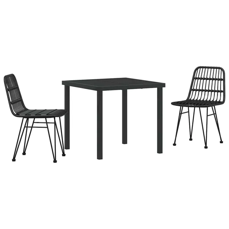 Sodo valgomojo komplektas 3 pcs Juoda