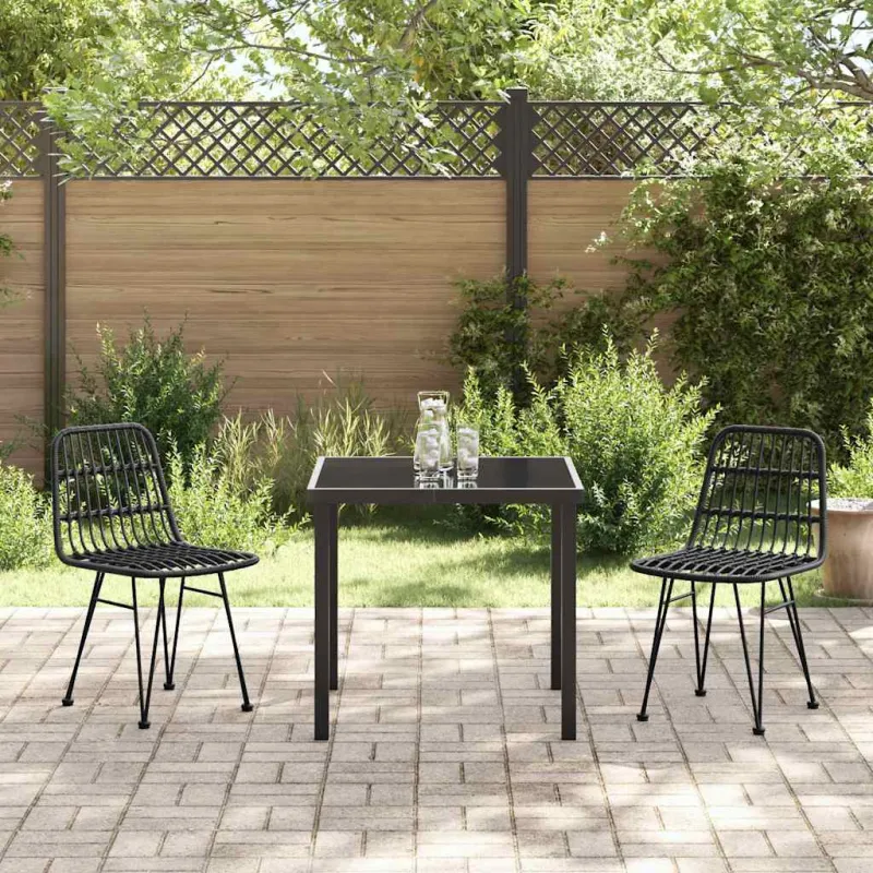 Sodo valgomojo komplektas 3 pcs Juoda