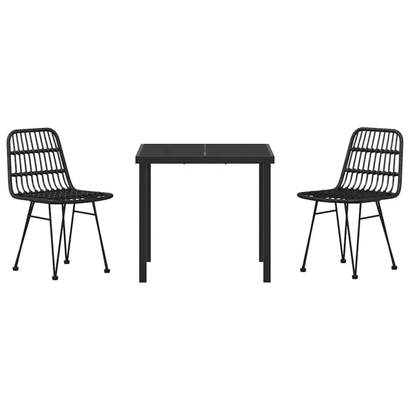 Sodo valgomojo komplektas 3 pcs Juoda