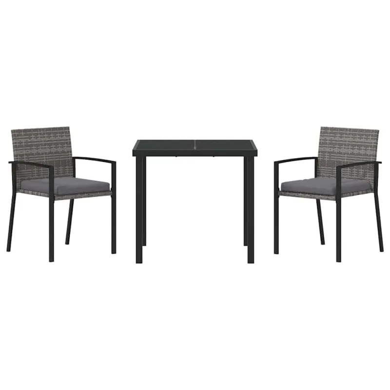 Sodo valgomojo komplektas 3 pcs Pilka