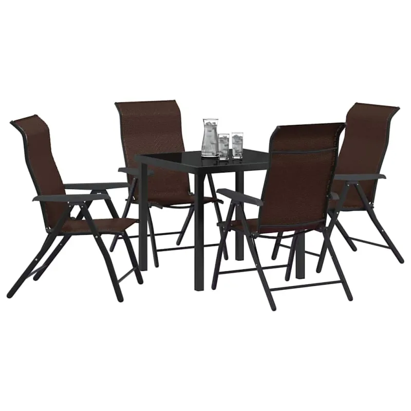 Sodo valgomojo komplektas 5 pcs Ruda