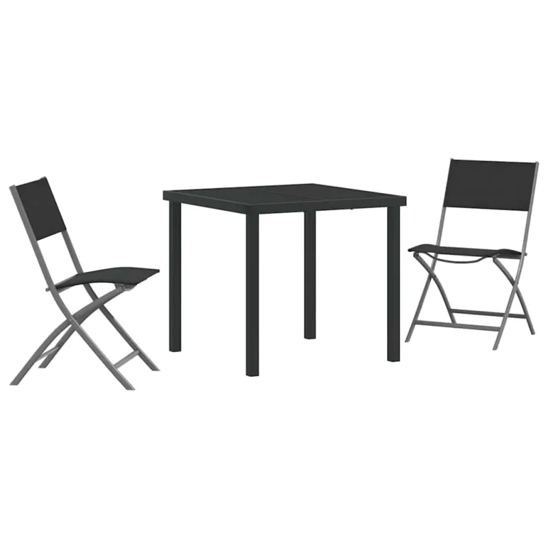 Sodo valgomojo komplektas 3 pcs Juoda