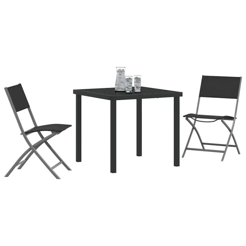Sodo valgomojo komplektas 3 pcs Juoda