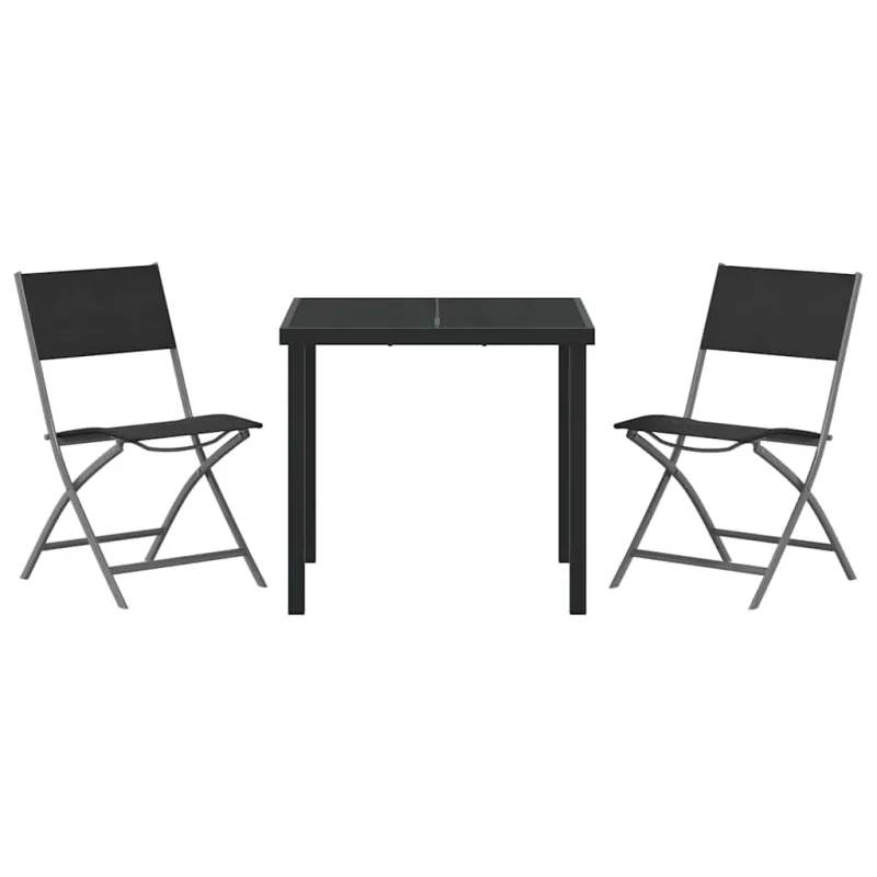 Sodo valgomojo komplektas 3 pcs Juoda
