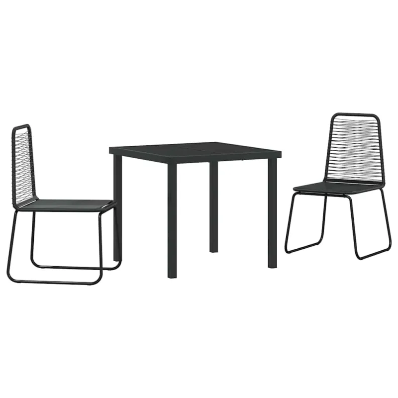 Sodo valgomojo komplektas 3 pcs Juoda