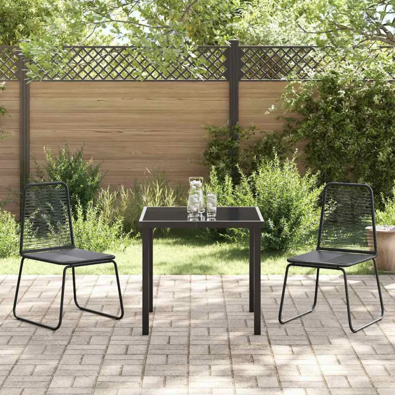 Sodo valgomojo komplektas 3 pcs Juoda