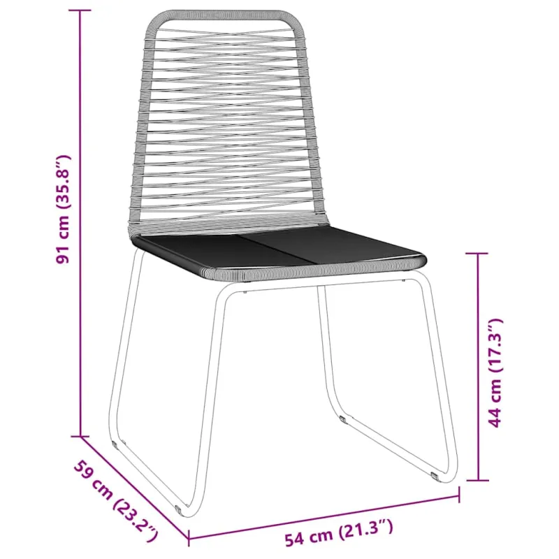 Sodo valgomojo komplektas 3 pcs Juoda