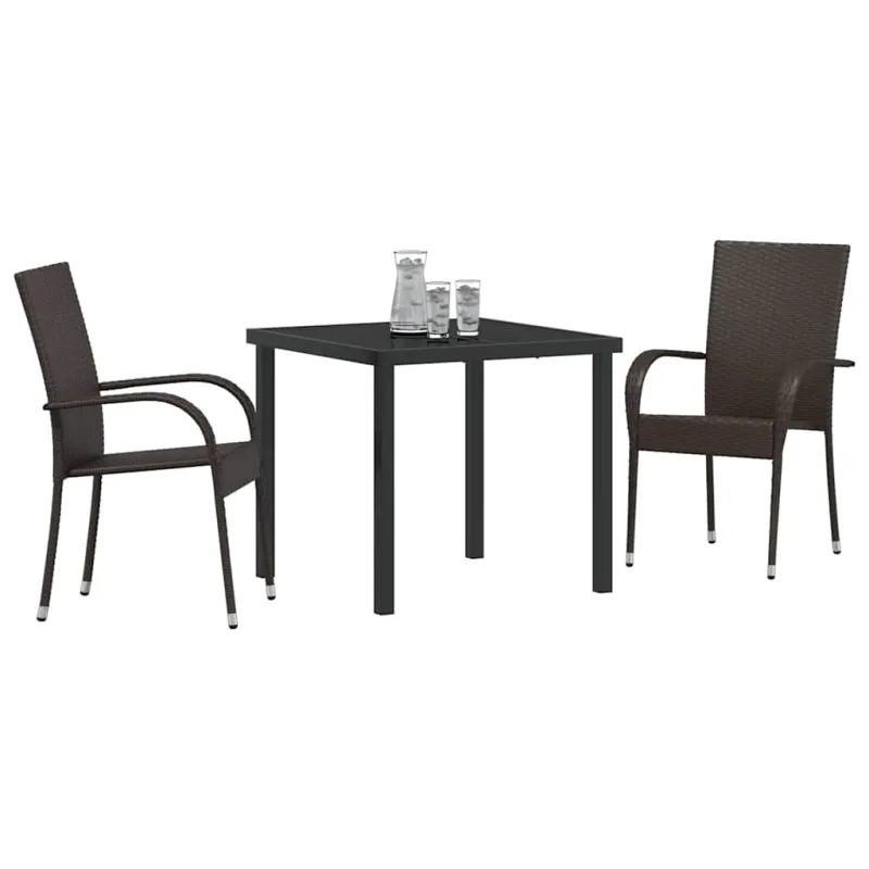 Sodo valgomojo komplektas 3 pcs Ruda