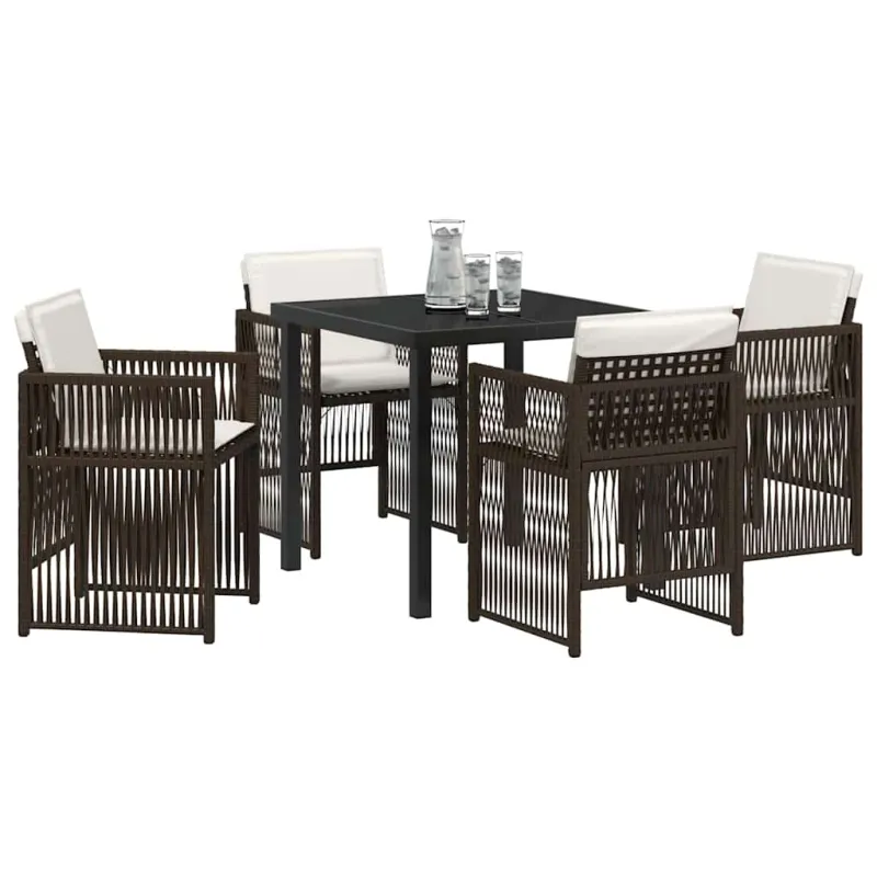 Sodo valgomojo komplektas 5 pcs Ruda