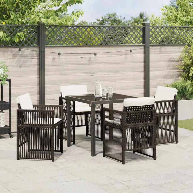 Sodo valgomojo komplektas 5 pcs Ruda