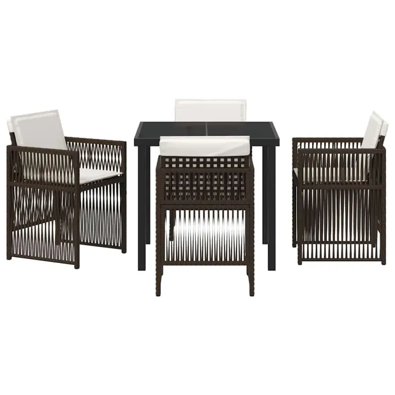 Sodo valgomojo komplektas 5 pcs Ruda