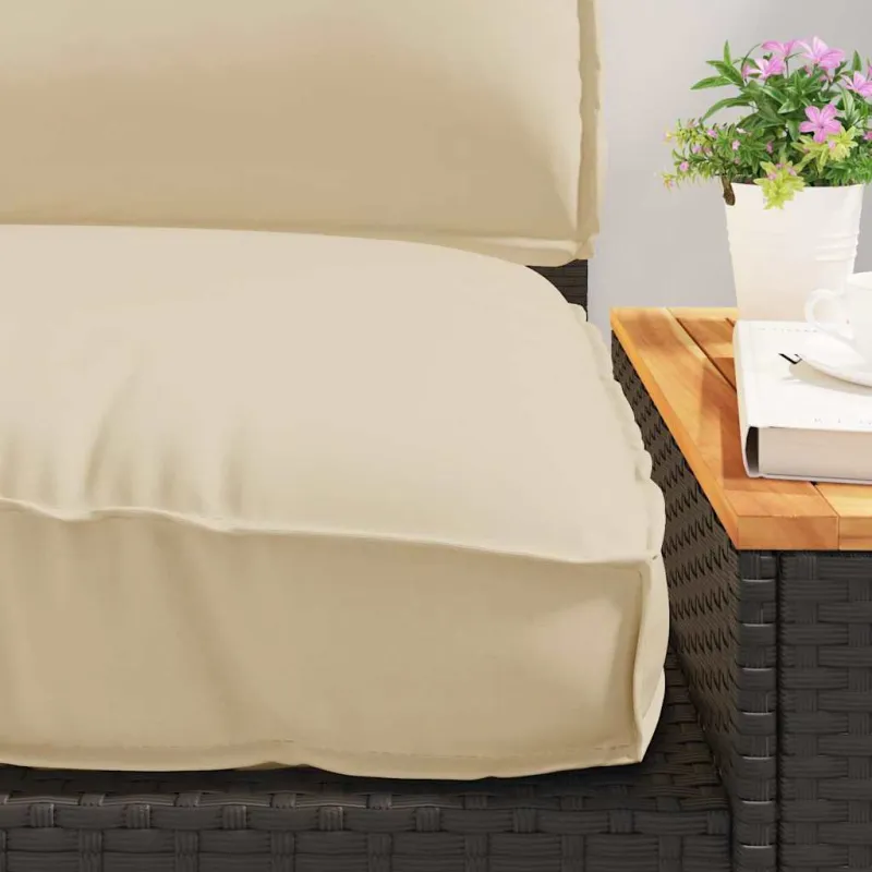 Pagalvių komplektas 3 pcs Smėlio Oksfordo audinys