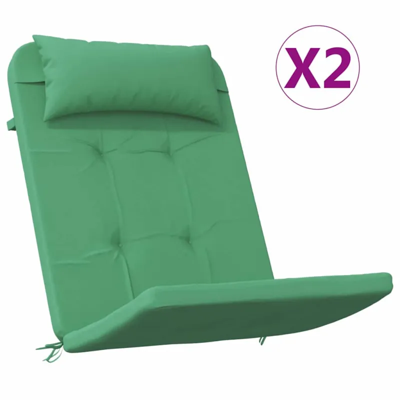 Kėdžių pagalvės 2 pcs Žalia 58 x 77 x 4,5 cm Oksfordo audinys