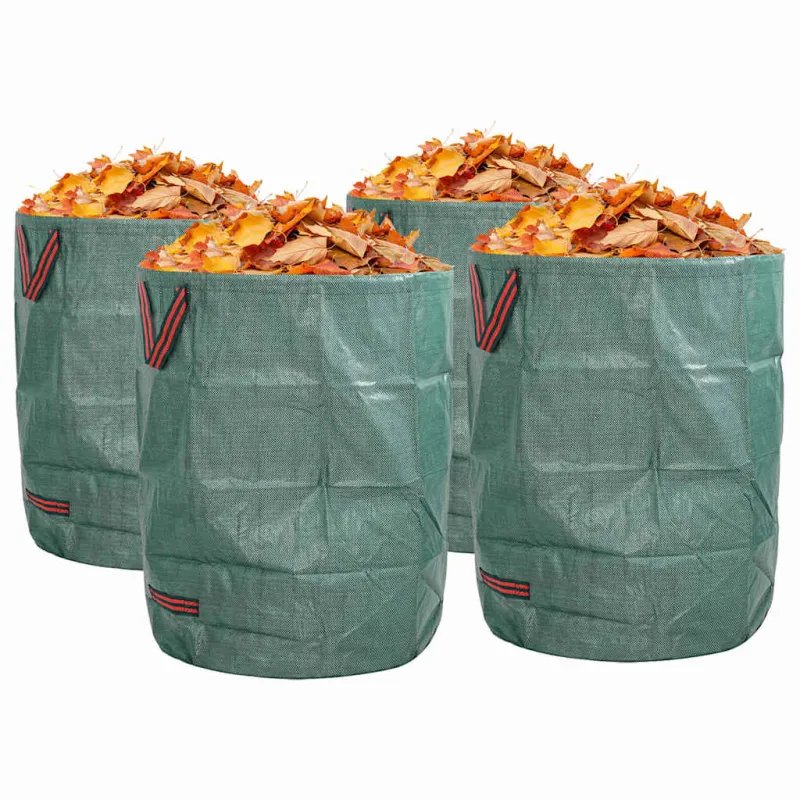 Sodo atliekų maišai 4 pcs Žalia 66 x 66 x 83,5 cm