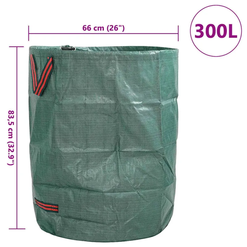 Sodo atliekų maišai 4 pcs Žalia 66 x 66 x 83,5 cm