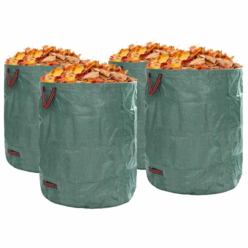 Sodo atliekų maišai 4 pcs Žalia 79 x 79 x 99,5 cm