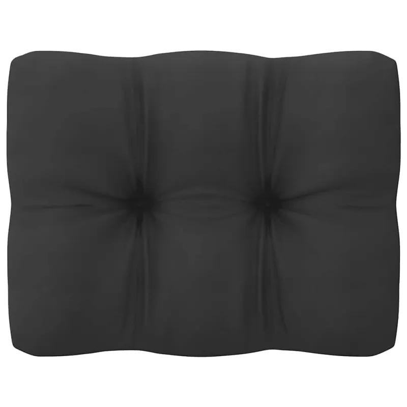 Kampinė sodo sofa su antracito pagalvėlėmis, pušies masyvas