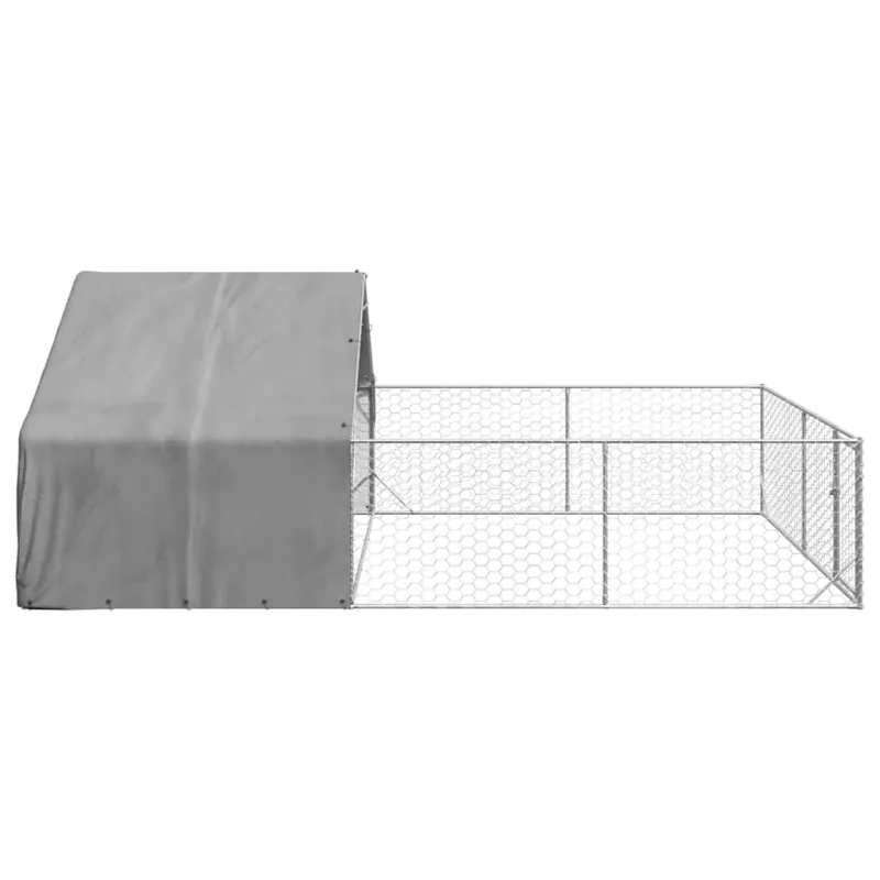 Lauko voljeras šunims su aptvaru, 6x3x1,9m, plienas