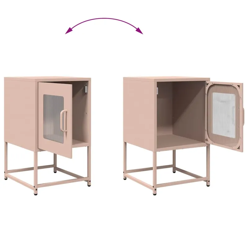 naktinė spintelė rožinė 36x39x60,5 cm šaltai valcuotas plienas