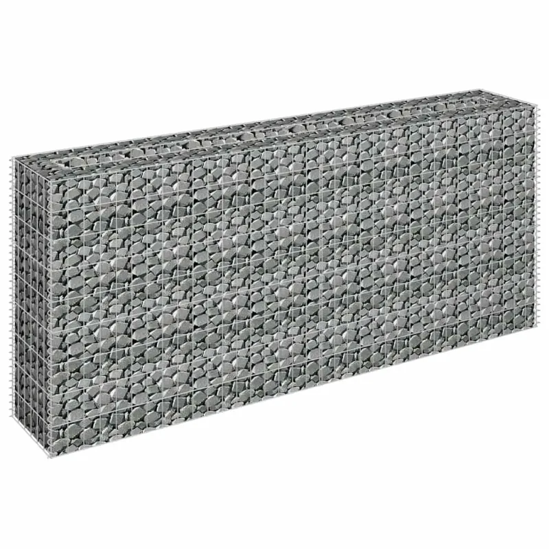 Gabiono vazonas, 180x30x90cm, galvanizuotas plienas, aukštas