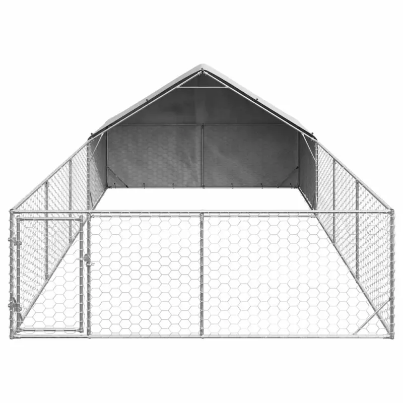 Lauko voljeras šunims su aptvaru, 7x3x1,9m, plienas