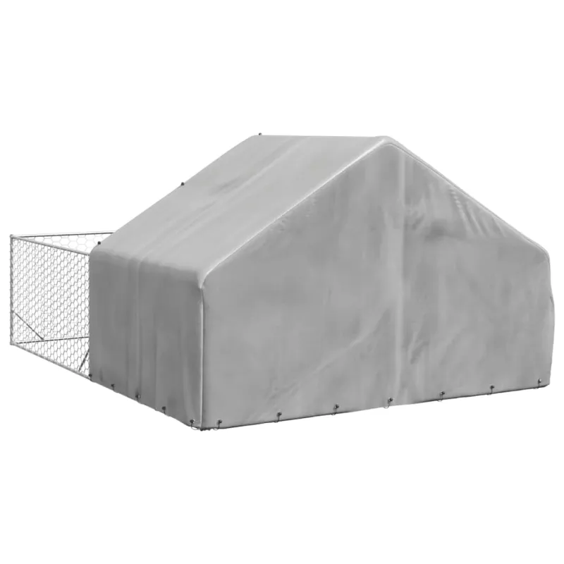 Lauko voljeras šunims su aptvaru, 4x3x1,9m, plienas