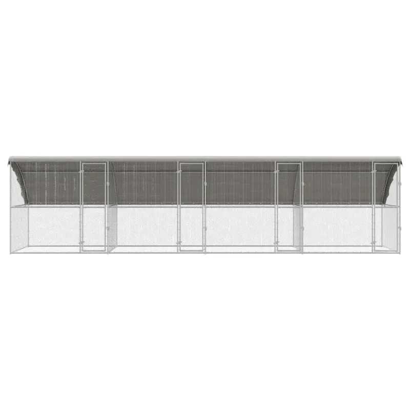Vištų narvas 4 pcs Sidabro 800 x 200 x 200 cm Cinkuota plienas