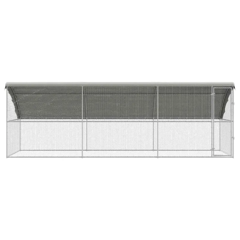 Vištų narvas 3 pcs Sidabro 600 x 200 x 200 cm Cinkuota plienas