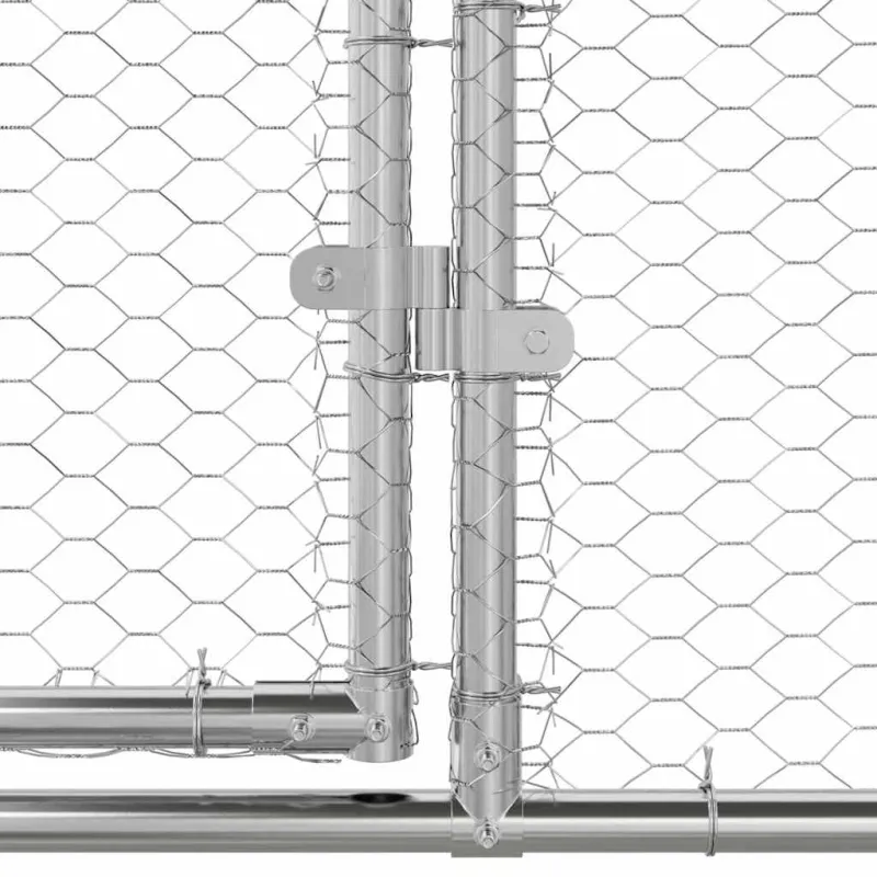 Vištų narvas 3 pcs Sidabro 600 x 200 x 200 cm Cinkuota plienas