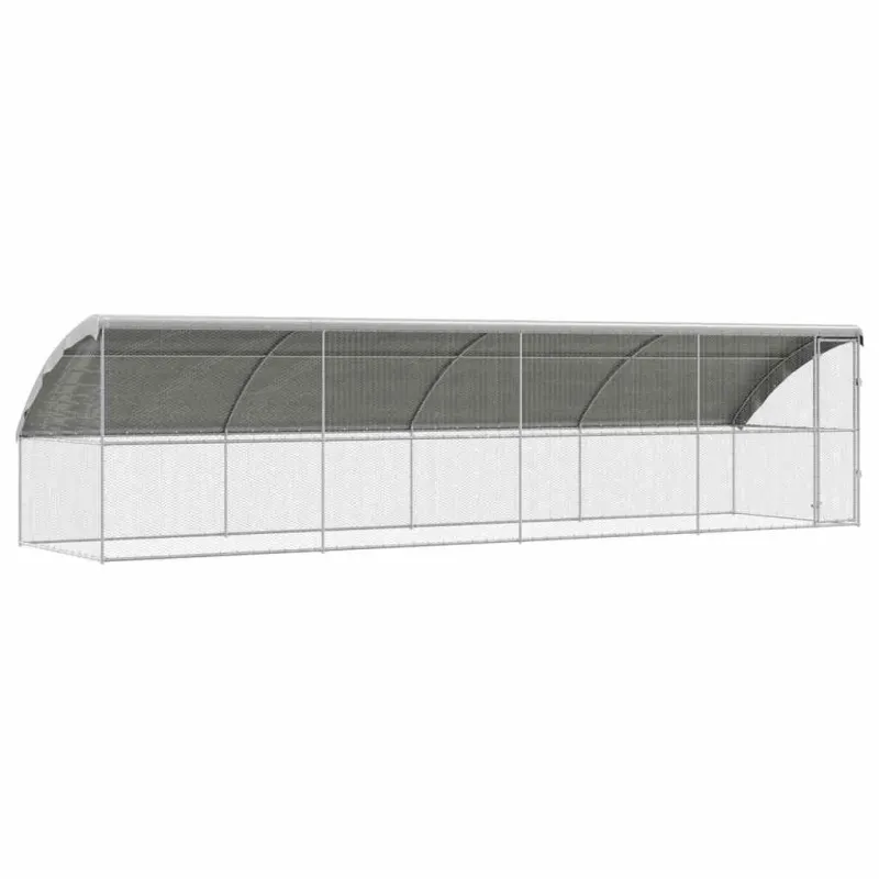 Vištų narvas 4 pcs Sidabro 800 x 200 x 200 cm Cinkuota plienas