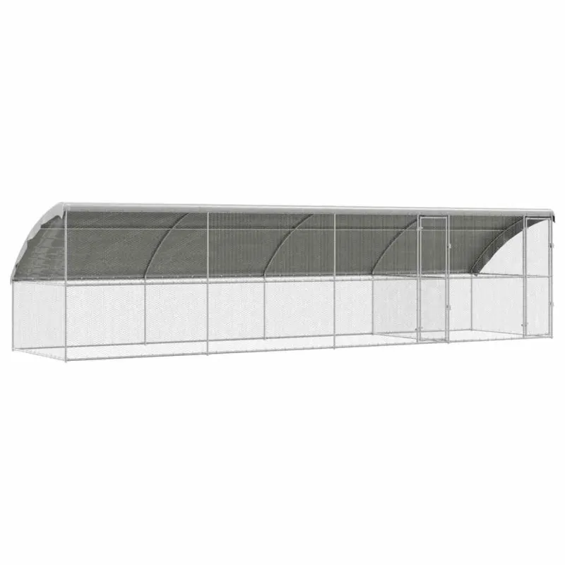 Vištų narvas 4 pcs Sidabro 800 x 200 x 200 cm Cinkuota plienas