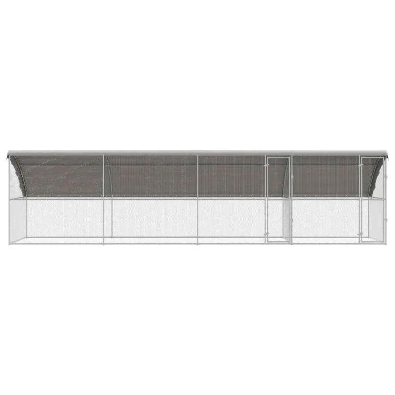 Vištų narvas 4 pcs Sidabro 800 x 200 x 200 cm Cinkuota plienas