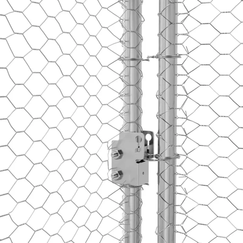Vištų narvas 3 pcs Sidabro 600 x 200 x 200 cm Plienas ir PE