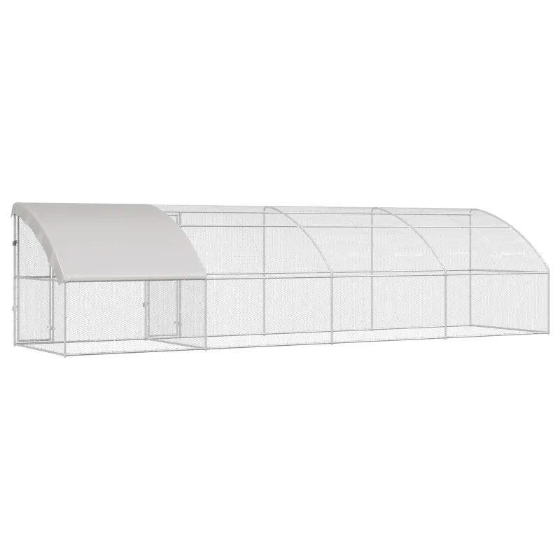 Vištų narvas 4 pcs Sidabro 800 x 200 x 200 cm Plienas ir PE