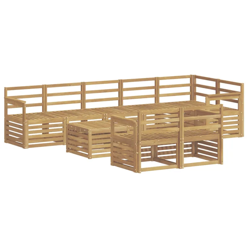 Lauko sofos komplektas 9 pcs Balta 59 x 59 x 37 cm