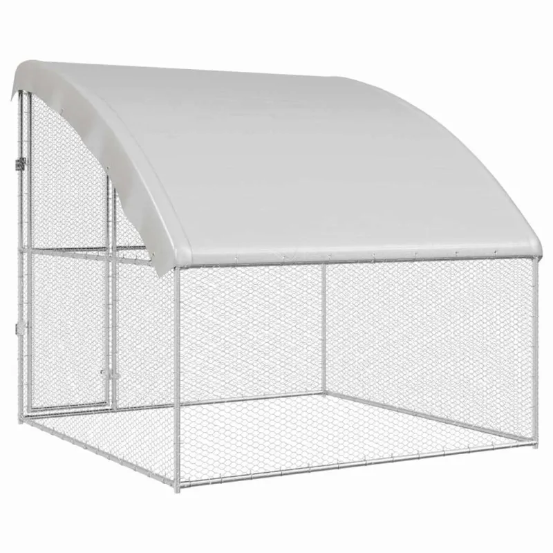 Vištų narvas Sidabro 2 x 2 x 2 m Cinkuota plienas
