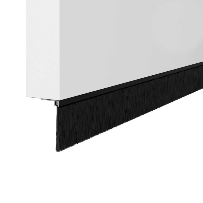Sukabinamų durų šepetėlių sandarikliai 2 pcs Juoda 100 cm