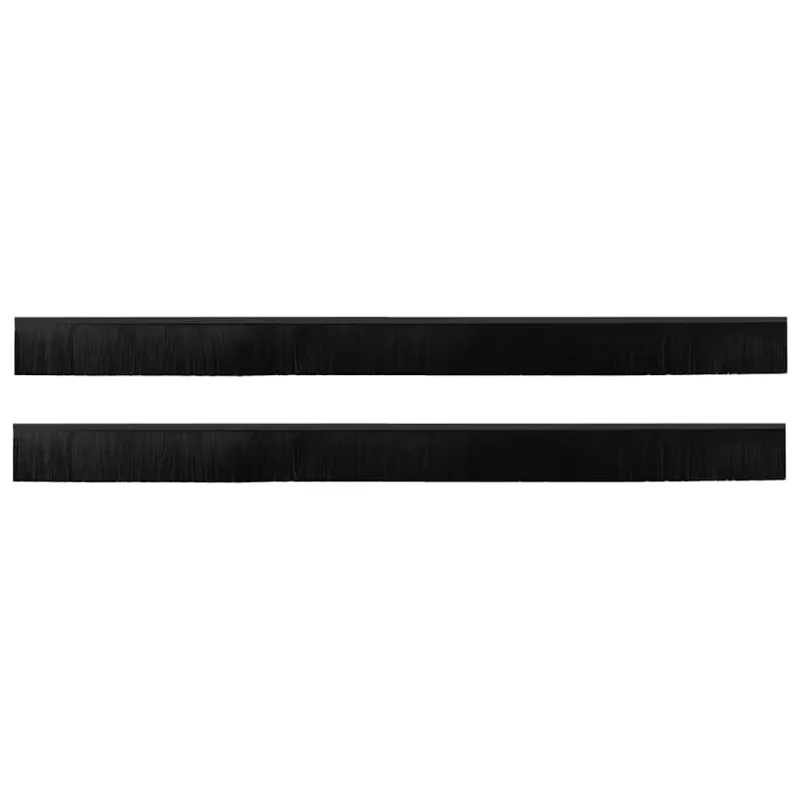 Sukabinamų durų šepetėlių sandarikliai 2 pcs Juoda 100 cm