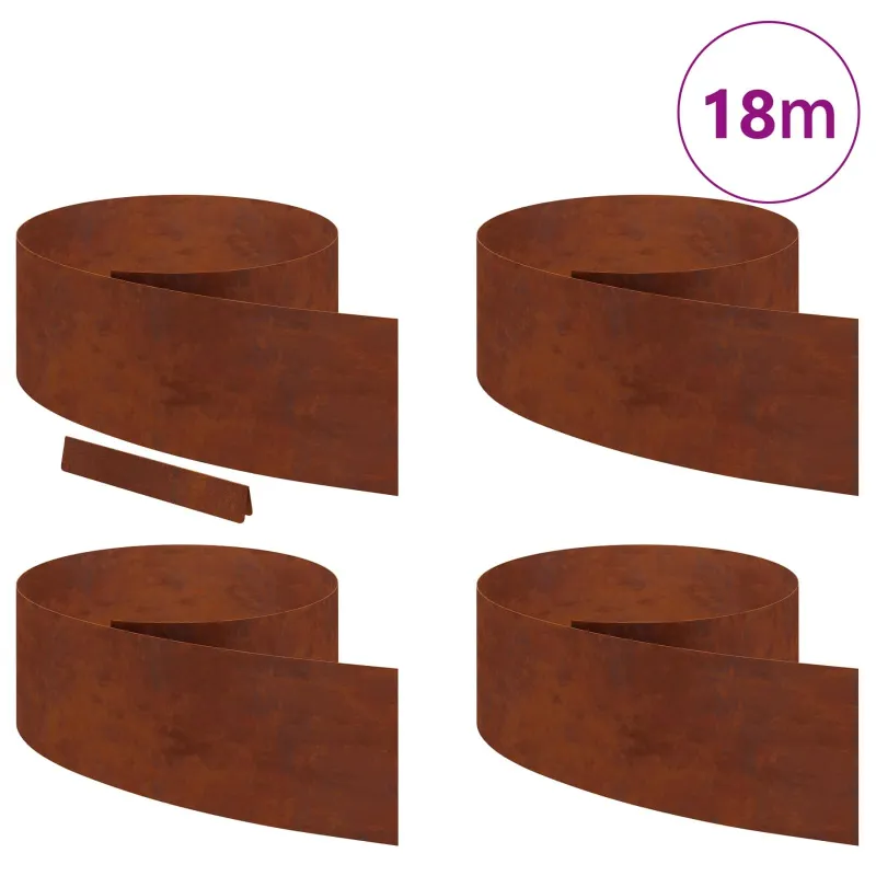 Vejo kraštas 4 pcs Rūdijanti 450 x 0,05 x 25 cm