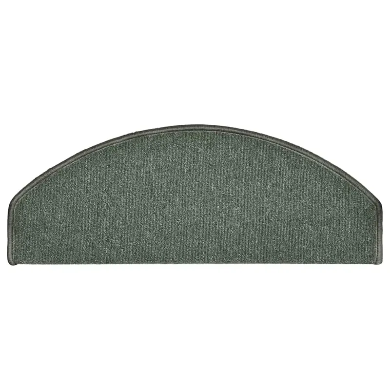 Laiptų kilimėliai, 15 vnt., 65x24x4 cm, tamsiai žali, pusapvaliai, dideli