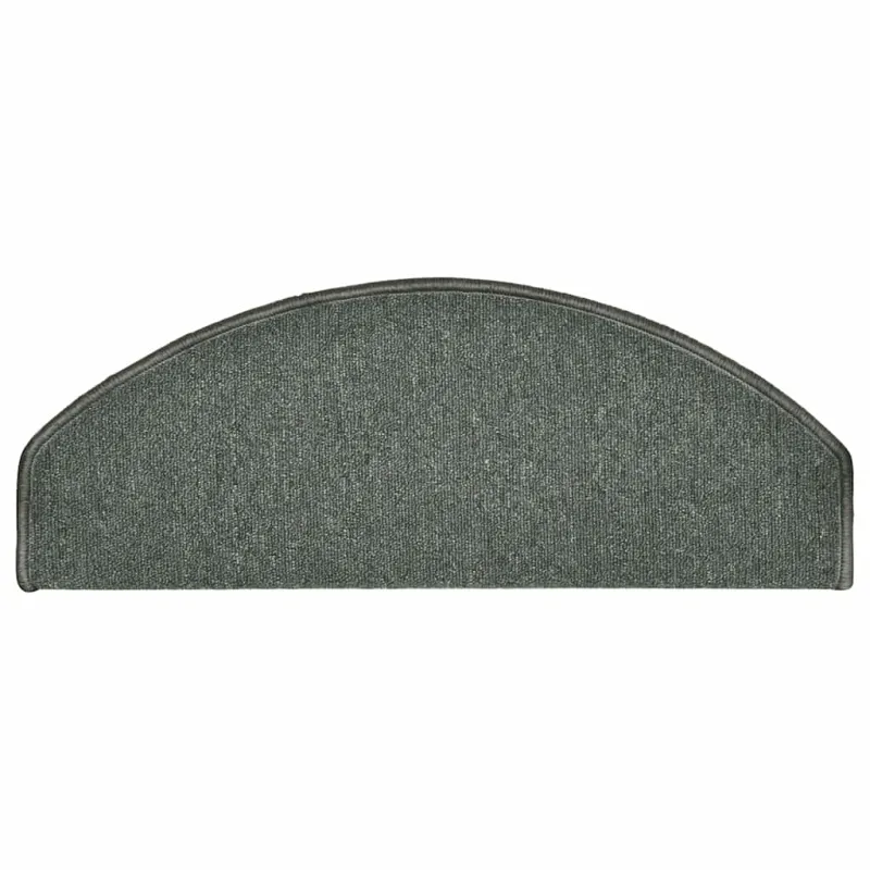 Laiptų kilimėliai, 30 vnt., 65x24x4 cm, tamsiai žali, pusapvaliai, dideli