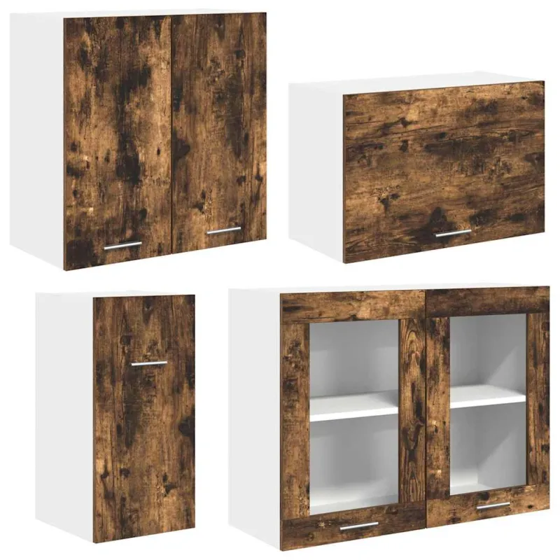 Virtuvės spintelių komplektas Lyon 8 pcs Dūminio ąžuolo
